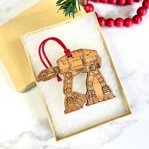 Custom Star Wars AT-AT Ornament - Christmas Tree Ornament - Luke Anakin Skywalker Darth Vader ATAT Hoth -  Personalization Available