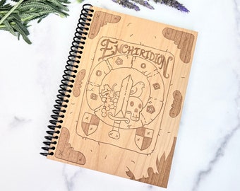 Adventure Time Enchiridion Wood Notebook - Laser Engraved Hardwood Planner Journal