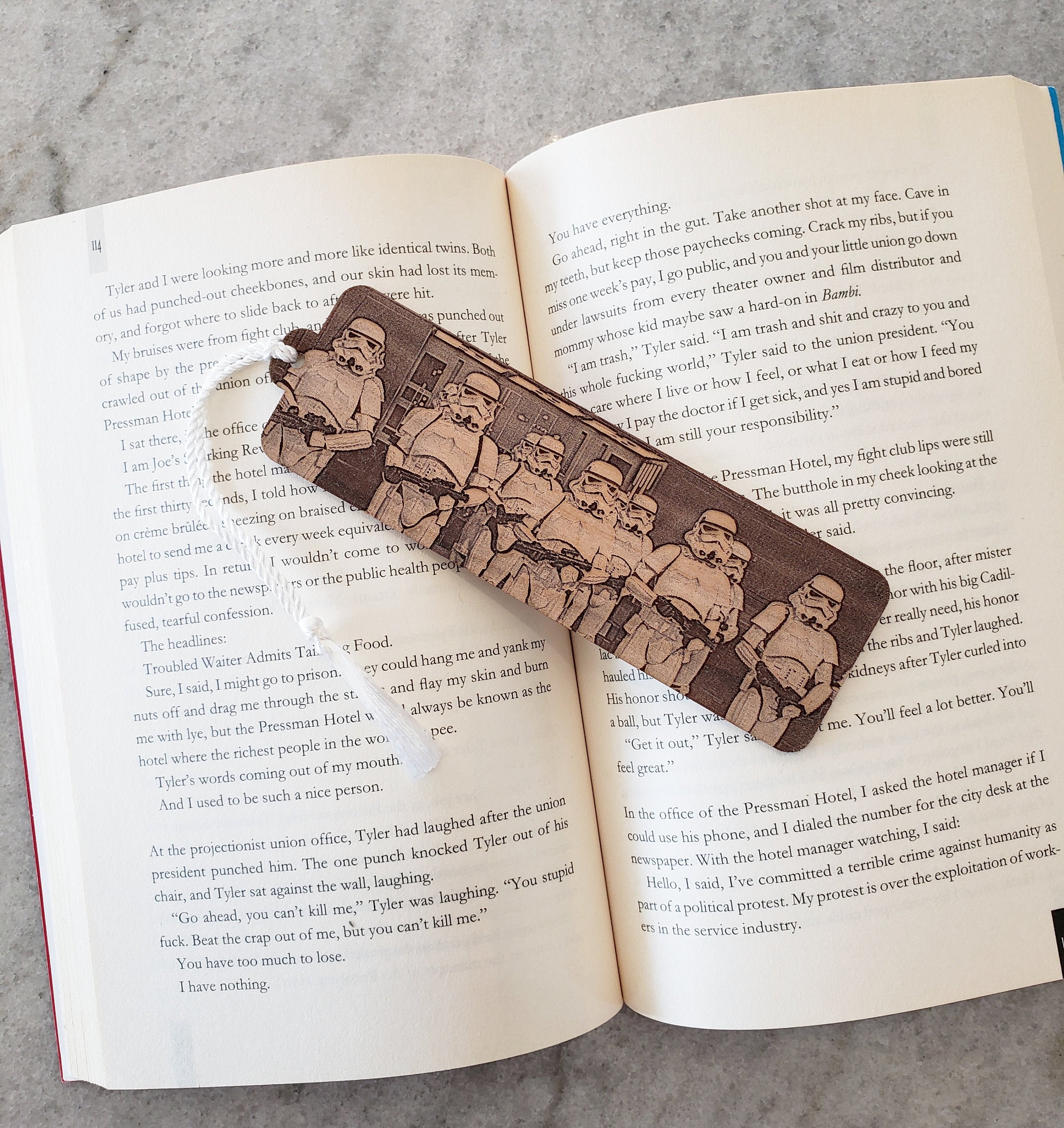 Star Wars Stormtrooper Bookmark With Tassel Laser Engraved - Etsy