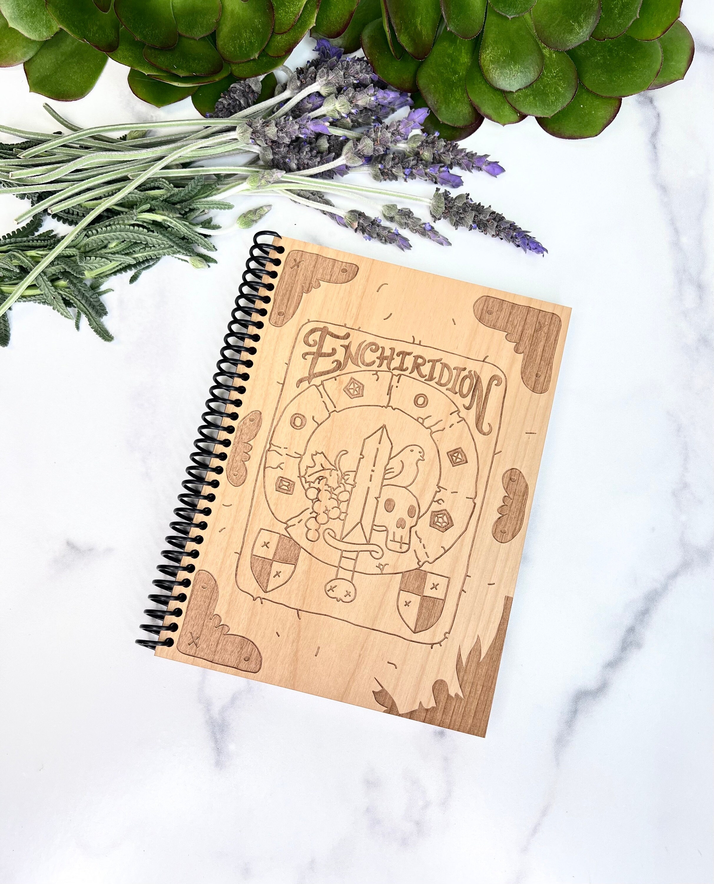 Adventure Time Enchiridion Wood Notebook - Laser Engraved Hardwood ...