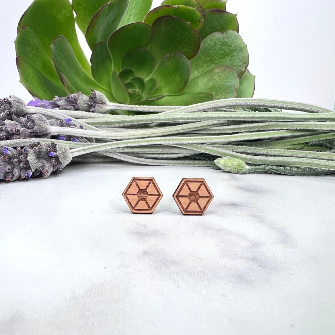 Star Wars Separatist Symbol Earrings - Laser Engraved Wood