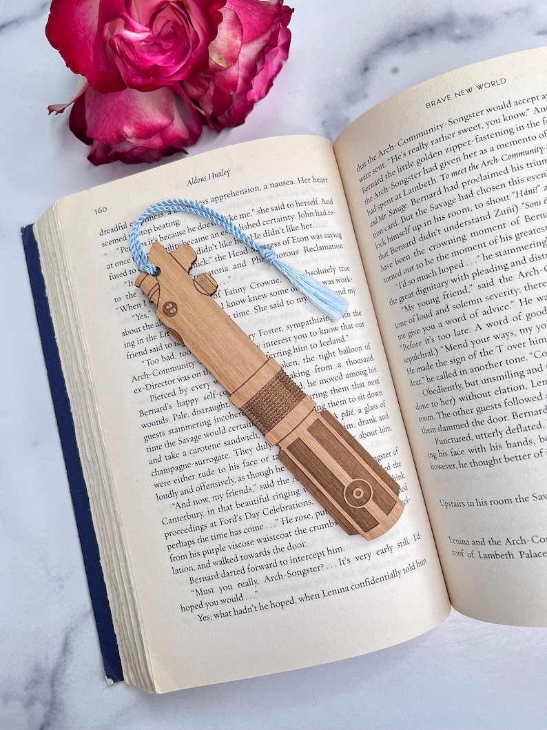 Star Wars Anakin and Rey and Luke Skywalker / Darth Vader Lightsaber Bookmark with Tassel image 7