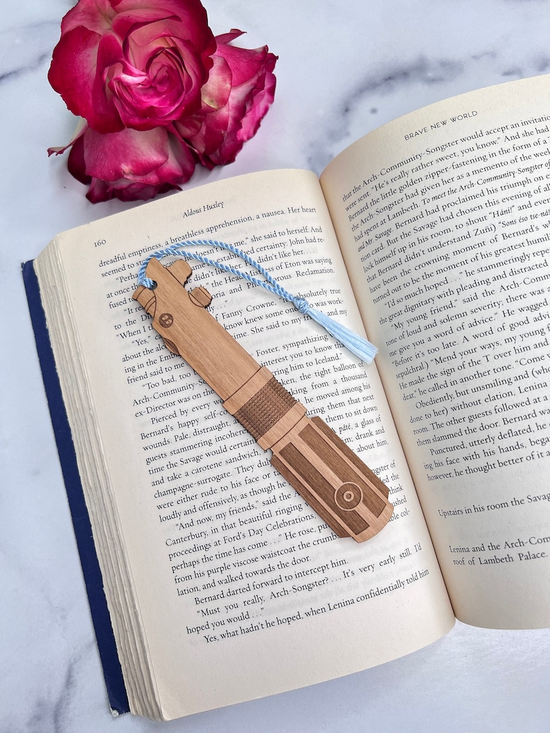 Star Wars Anakin and Rey and Luke Skywalker / Darth Vader Lightsaber Bookmark with Tassel image 1