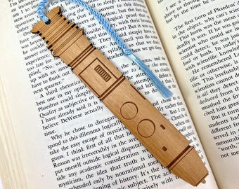 Barriss Offee Lightsaber Bookmark - Star Wars Alder Wood Laser Engraved Tassel