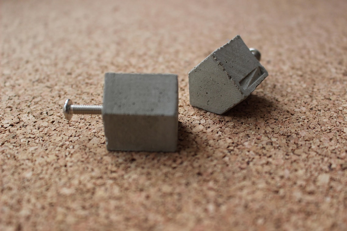 Concrete Drawer knobs Knobs Furniture Knobs Etsy