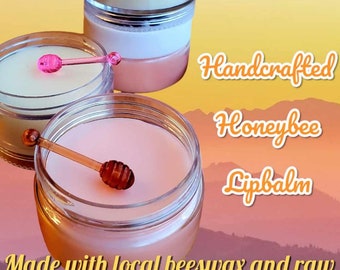 Handcrafted Honey Pot Lip Balm: Beeswax, Raw Honey & Shea Butter