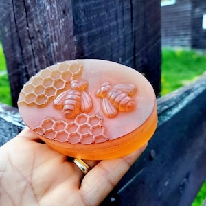 RAW Homestellt Honig Sweet Mango Citrus Glycerin Seife - empfindliche Haut feuchtigkeitsspendend, natürliche Gesichts + Körperreiniger Bar - Handgefertigt von mir
