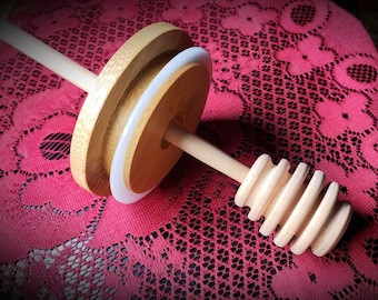 Honey Dipper & Lid for Mason Jars: Bamboo, Red Checkered, Rose Gold