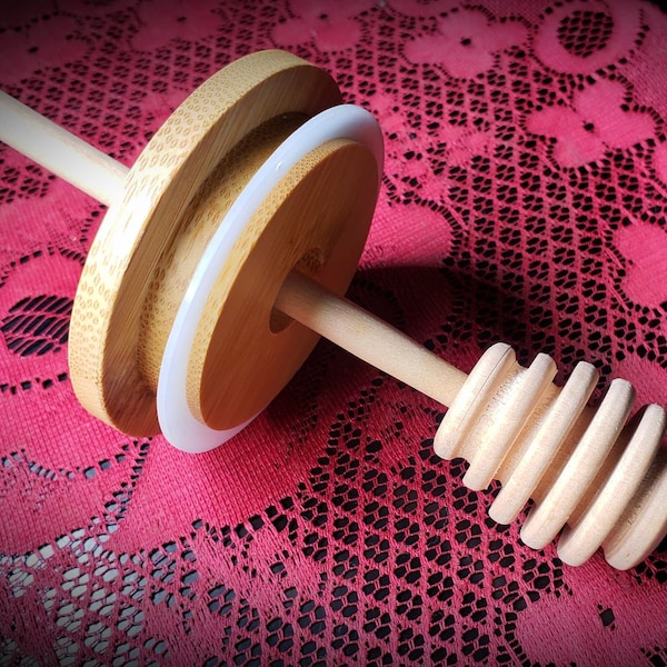 Honey Dipper & Lid for Mason Jars: Bamboo, Red Checkered, Rose Gold