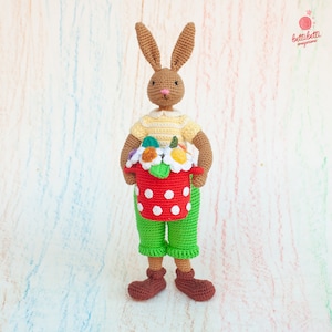 Protein the Easter Bunny Amigurumi pattern Easter crochet pattern