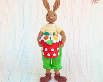 Protein the Easter Bunny Amigurumi pattern Easter crochet pattern