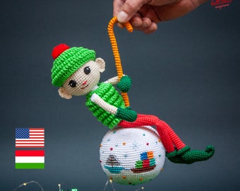 Modèle au crochet flocon de neige et boule de Noël