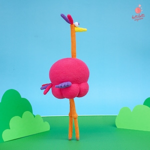 Ostrich Amigurumi Crochet Pattern: Hennie Fanart (PDF pattern)