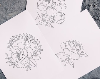 Florale Illustrationen zum Sticken | Muster Download