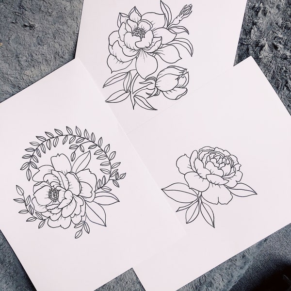 Floral Illustrations for Embroidery | Pattern Download