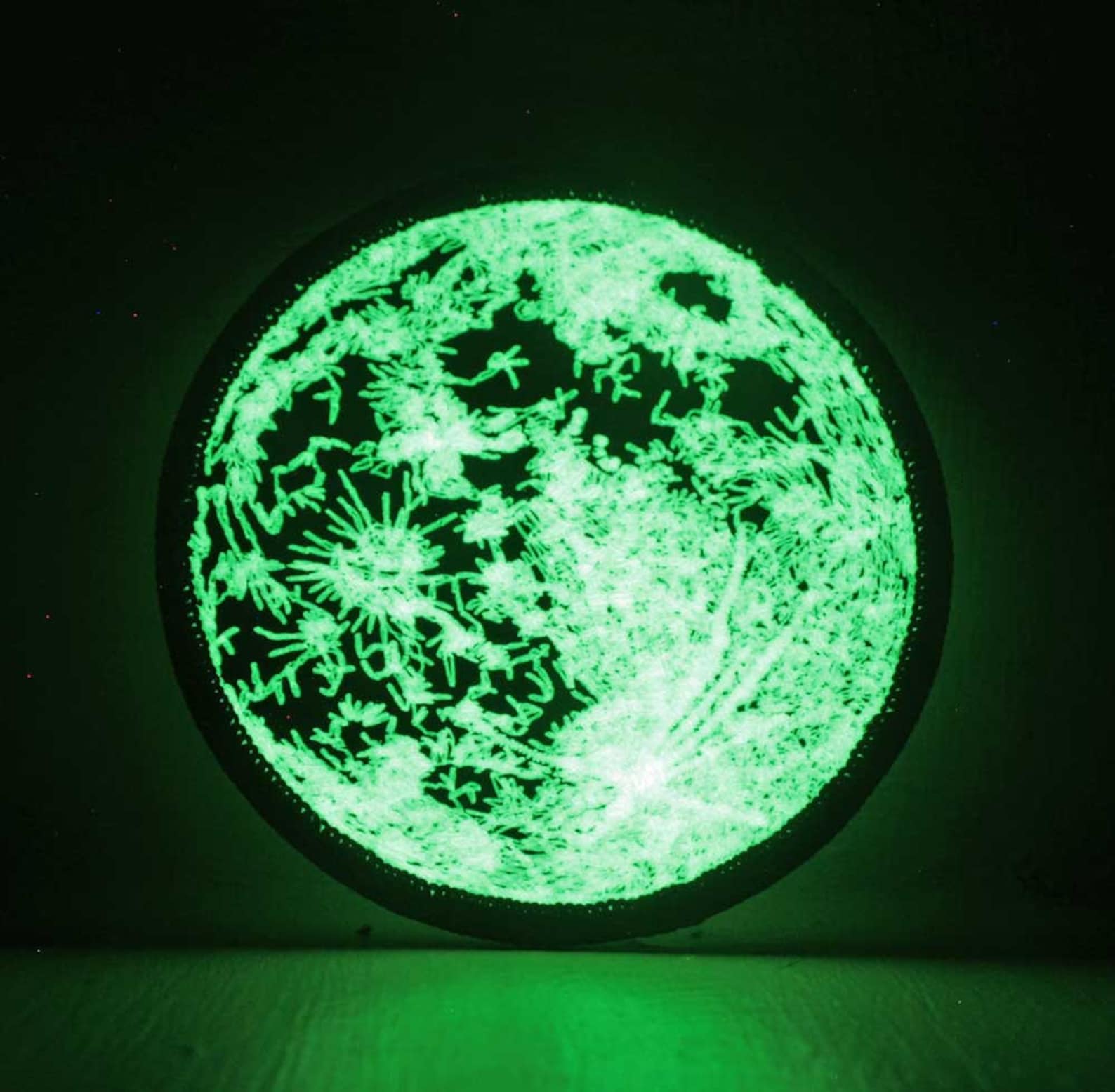 Full Moon Glow in the Dark Iron on Patch Embroidered Flair Etsy UK