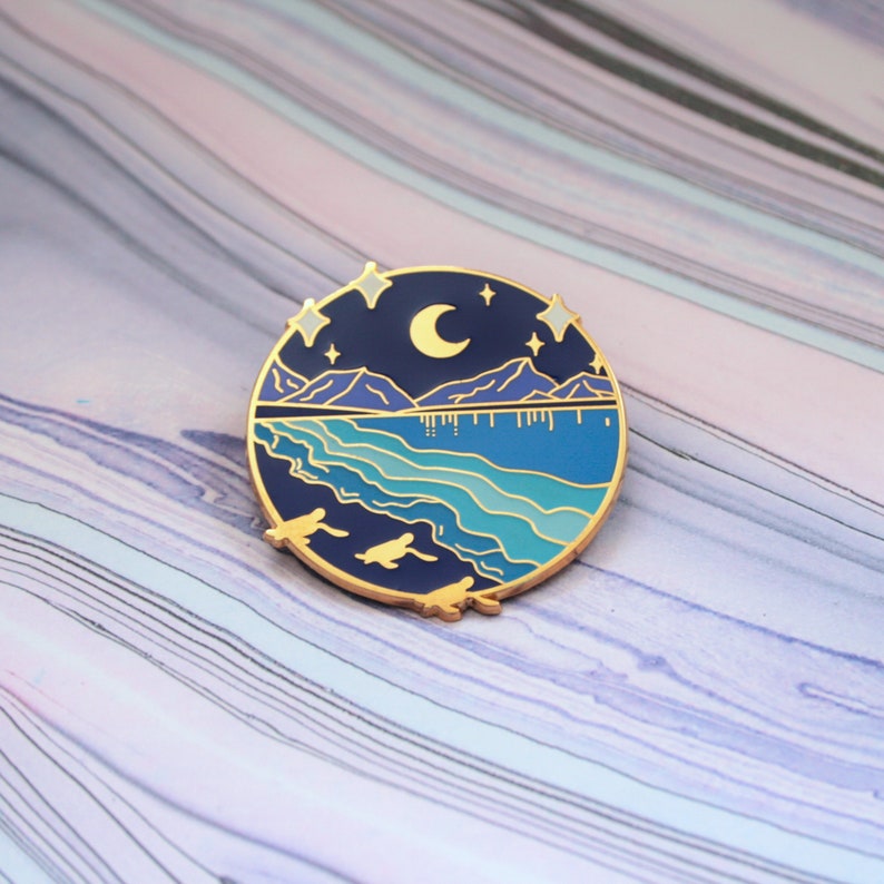 Bioluminescent Bay Hard Enamel Pin Glow in the Dark Enamel Etsy Australia