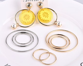 50 Raw Brass Circle Connectors BS 1093 22mm Circle Connectors 22x1x1mm