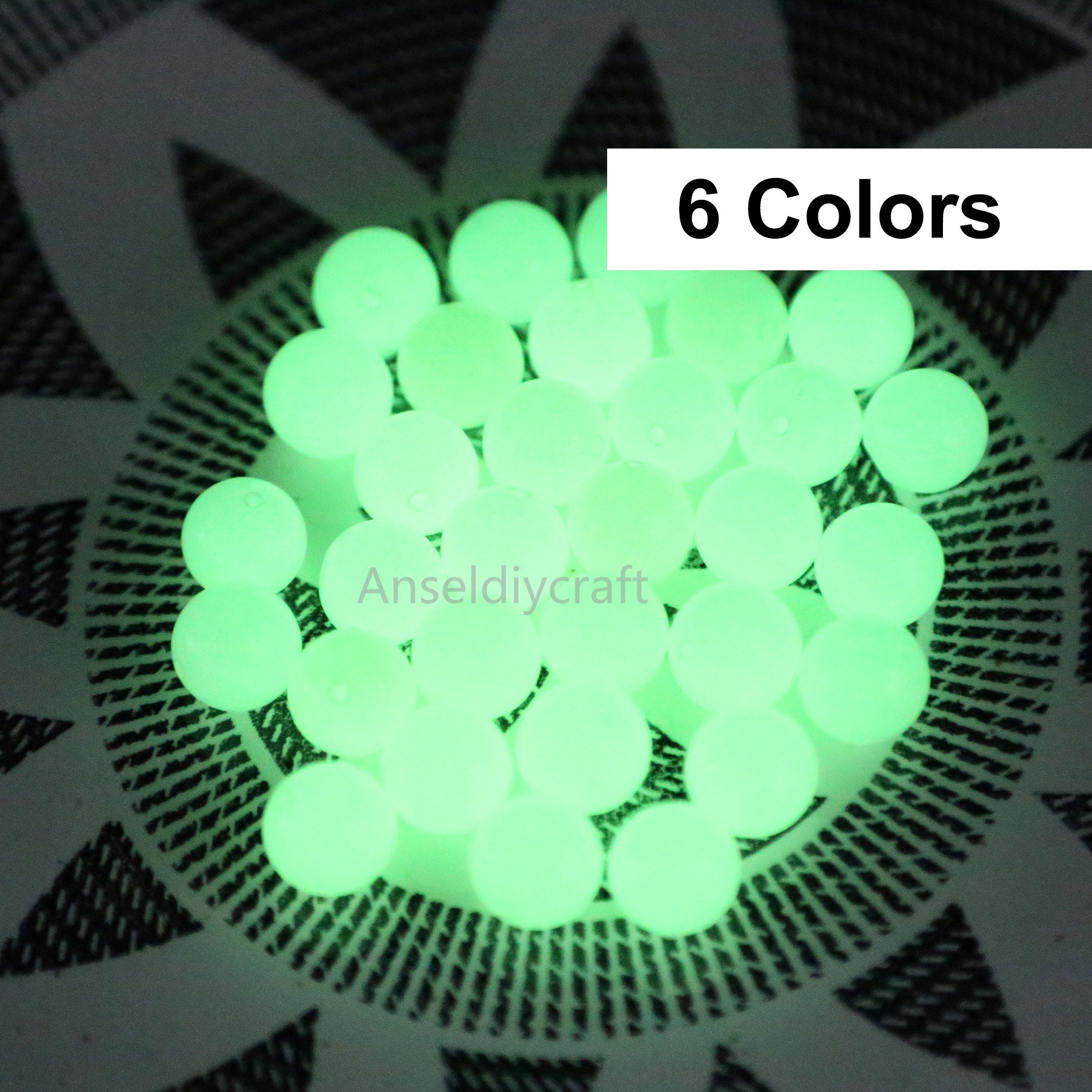 Glow in the Dark Pony Beads for Arts & Crafts Projects, DIY Jewelry Black  Light Beads 