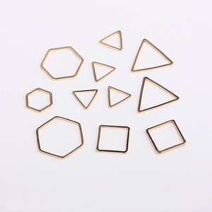 Wholesale gold plated semi circle outline charm pendant 15x30mm diy jewelry making supplies