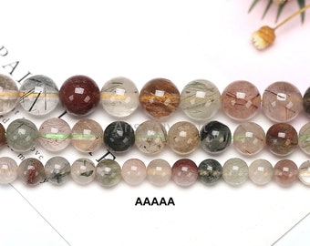 Pair Of RUTILE QUARTZ Smooth Round Beads Lens Natural Gemstone Plain Face Drill Beads Line Pair Rutile Quartz Beads 25x11 mm