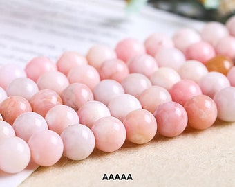 Natural Pink Opal Smooth Round Loose Bead Gemstone for Jewelry Making Natural Pink Opal Smooth Round Loose Bead Gemstone for Jewelry Making