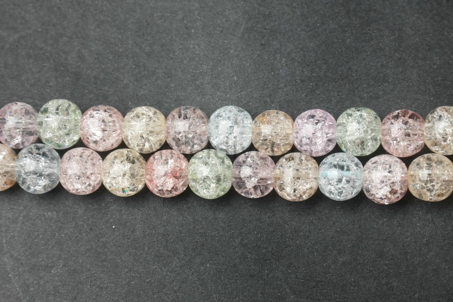 412mm Multi Color Cracked Quartz Beads 4mm 6mm 8mm 10mm 12mm Etsy