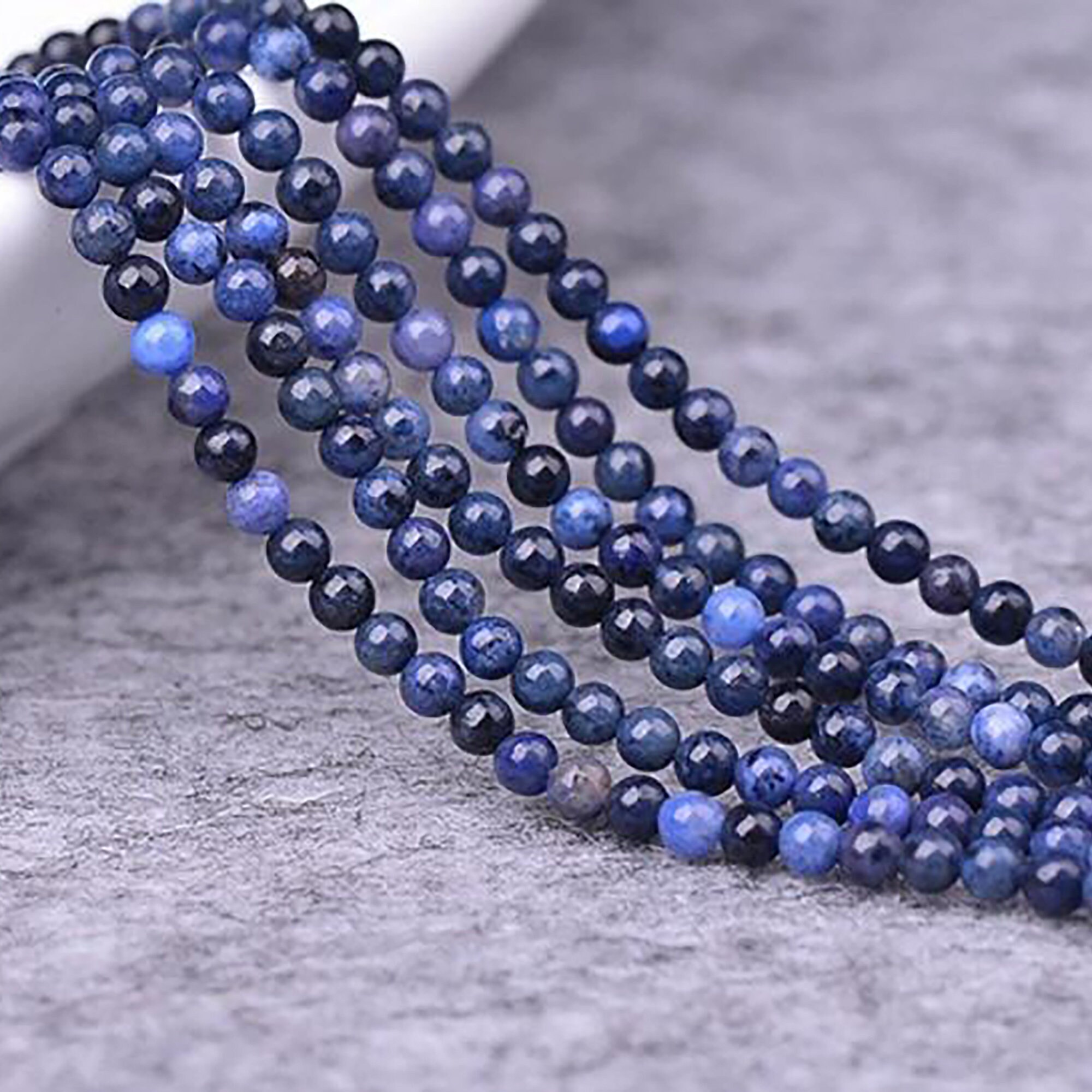 2-3mm Natural African Blue Stone Beads Supplies Full Strand | Etsy