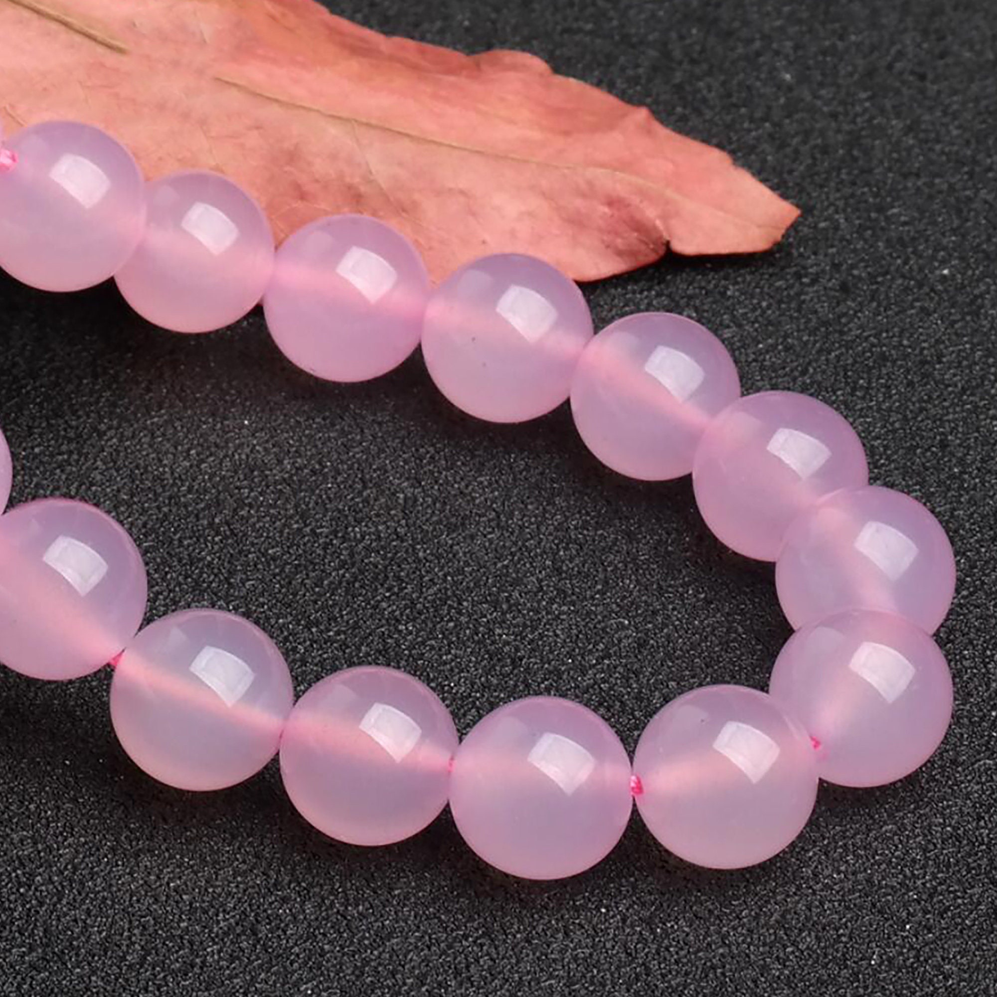 610mm Natural Genuine Pink agate Beads AAAAA Grade Smooth Etsy