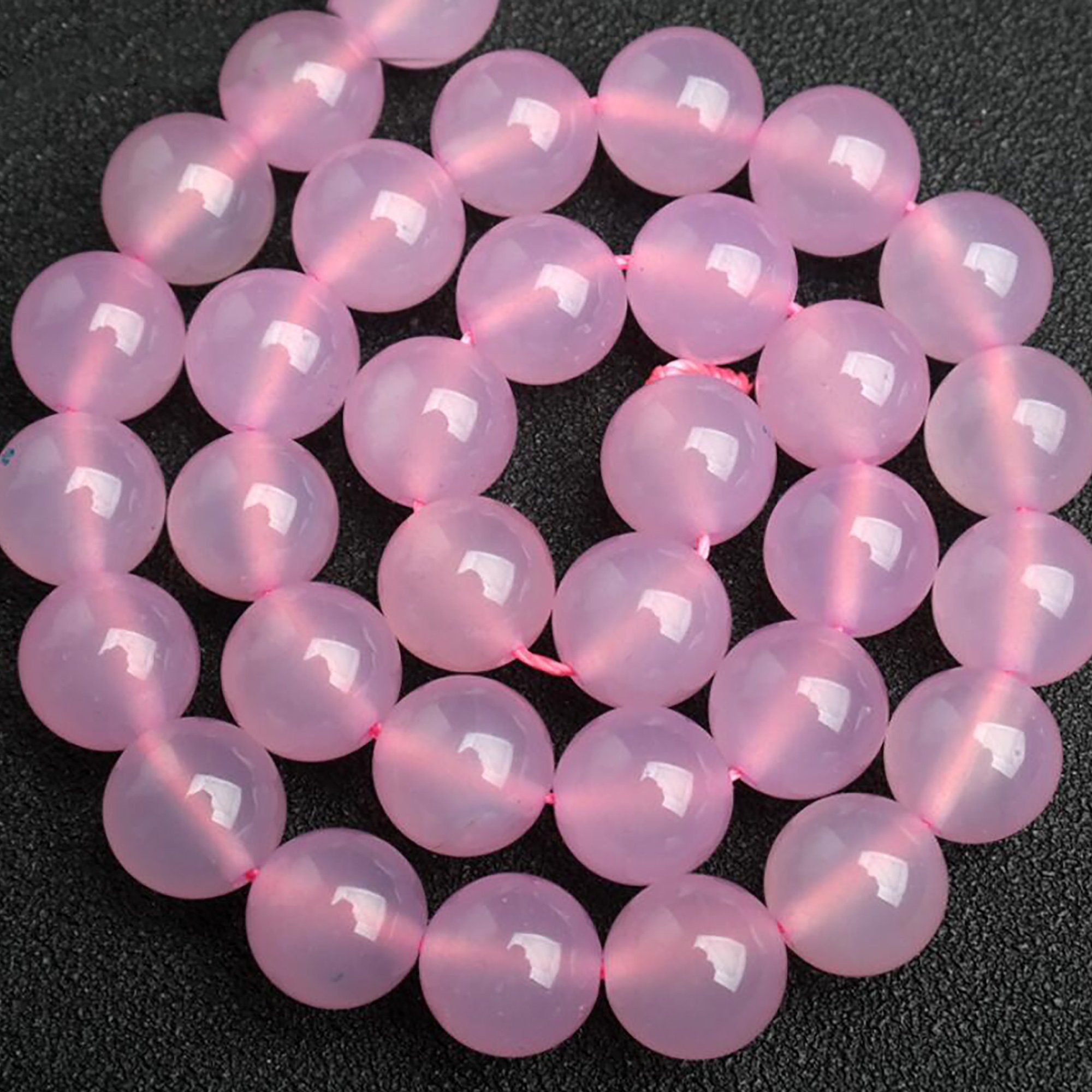 610mm Natural Genuine Pink Agate Beads AAAAA Grade Smooth Etsy