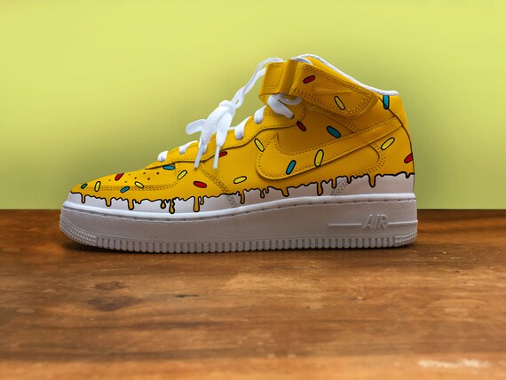 custom yellow air force ones