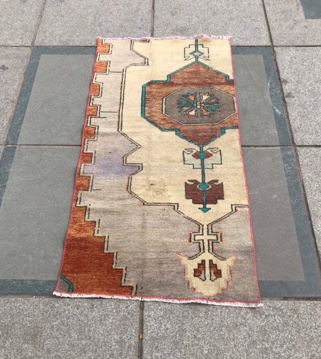 Rug,22x42ft Oushak Rug,double Knots Area Small Rug,vintage Small Rug ...
