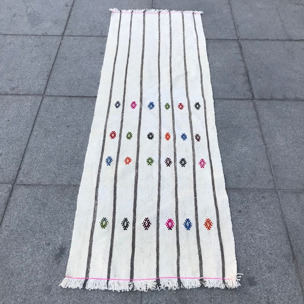Kilim White Runner Etsy