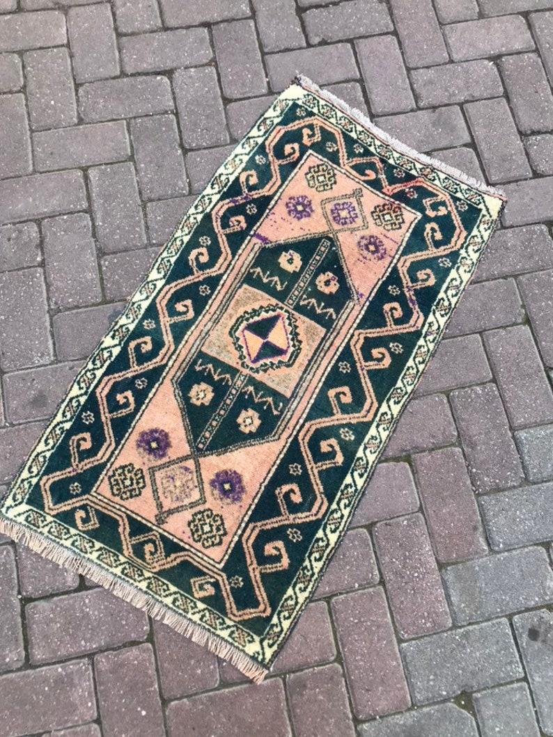 Door Mat Rug,Small Rug,Home Rug,Floor Rug,Turkish Rug,Oushak Small Rug,Vintage Rug,Decorative Small Rug,Oushak Mat Rug,Handmade Small Rug