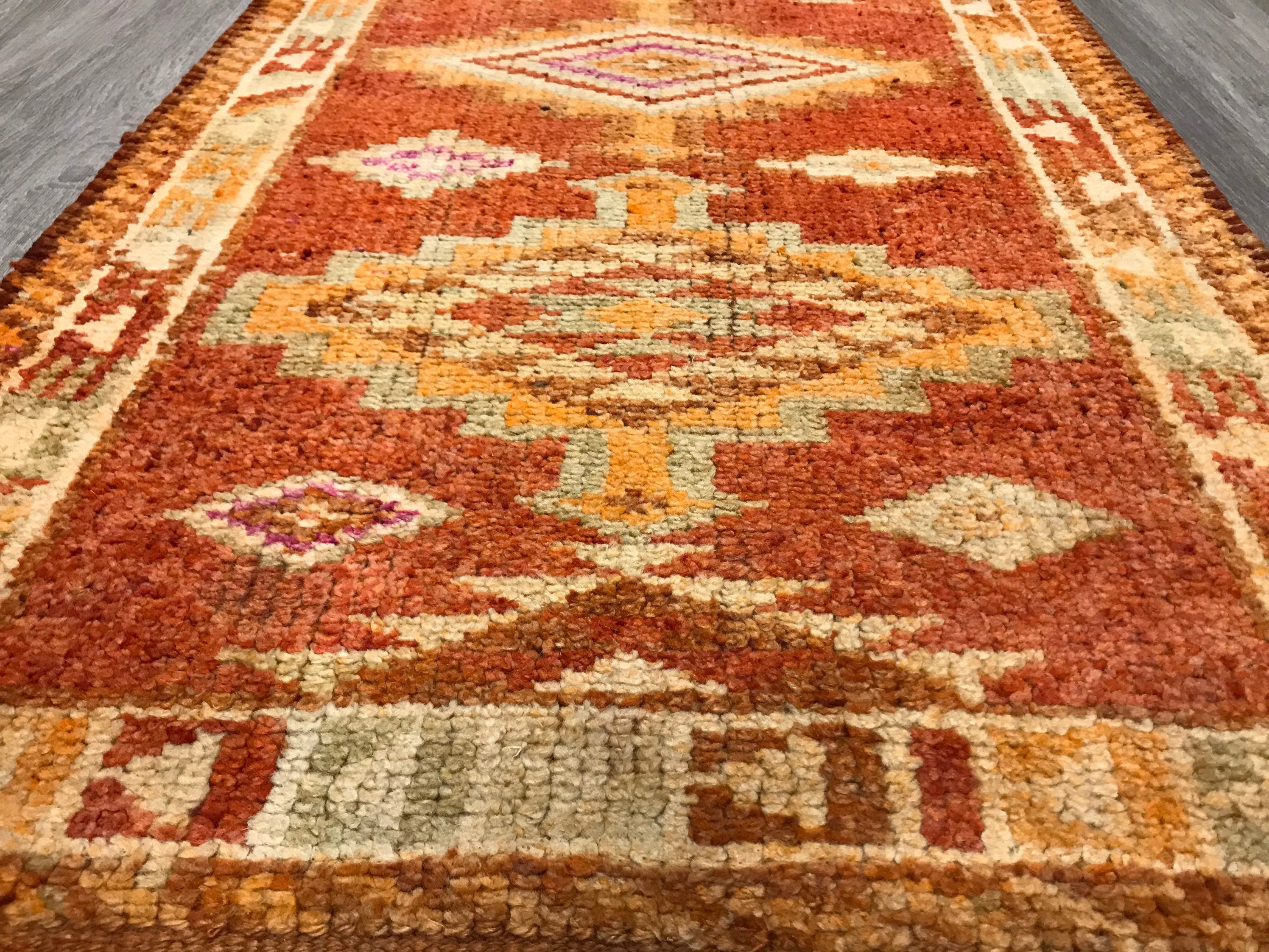 2'9 x 11'6 Orange Farbe Teppich dekorative Läufer | Etsy