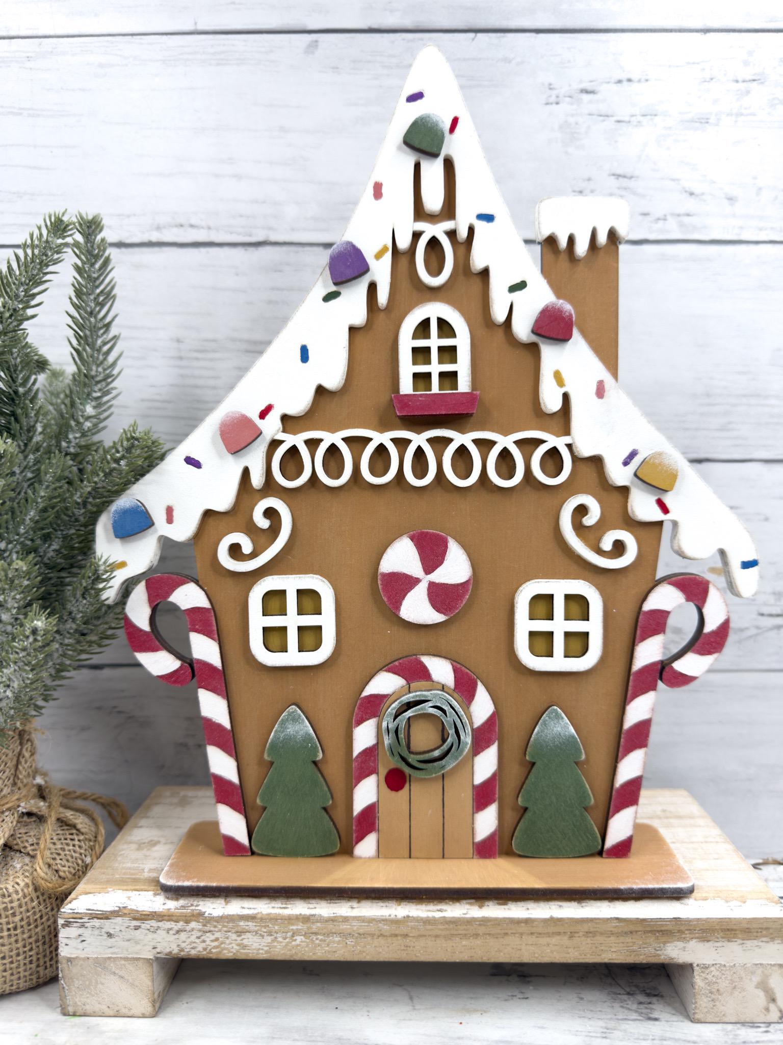 40 Candy Cane Crafts Kids Will Love 20 Christmas Gingerbread House DIY Kit Unfinished Wood Candy House…