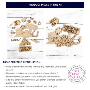Lucky You Slot Insert for Interchangeable bases DIY Craft Kit | St Patricks Craft Kit | Unfinished Wood Blank | St Patty Day Decor | image 2