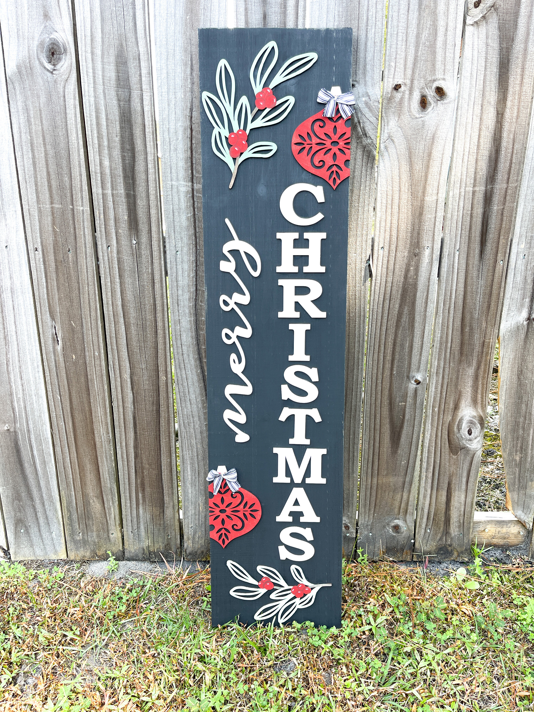 37 Inviting Christmas Front Porch Decor Ideas to Welcome Guests: Festive Ways to Wow Your Neighbors 16 Merry Christmas Porch leaner Add on Pieces DIY Craft Kit Unfinished…