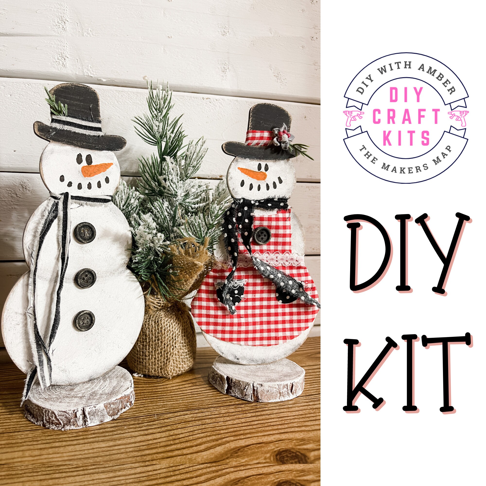 Blank Pair of Snowman Cut Outs DIY Kit Unfinished Wood Craft - Etsy