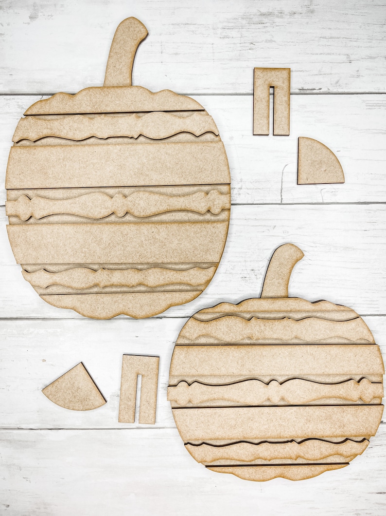Spindle Pumpkins Set of 2 DIY Craft Kit | Wooden Fall Decor | Autumn ...