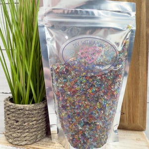 16 oz Rainbow 1-3 mm Irregular Crushed Broken Glass, Broken Glass for Resin, Glass Geode, Resin Art Materials, Glass Chips Shattered