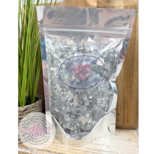 16 oz Diamond  Mirror Reflective 1/4 in Irregular Crushed Broken Shattered Glass for Resin, Glass Geode, Resin Art Materials Glass Chip