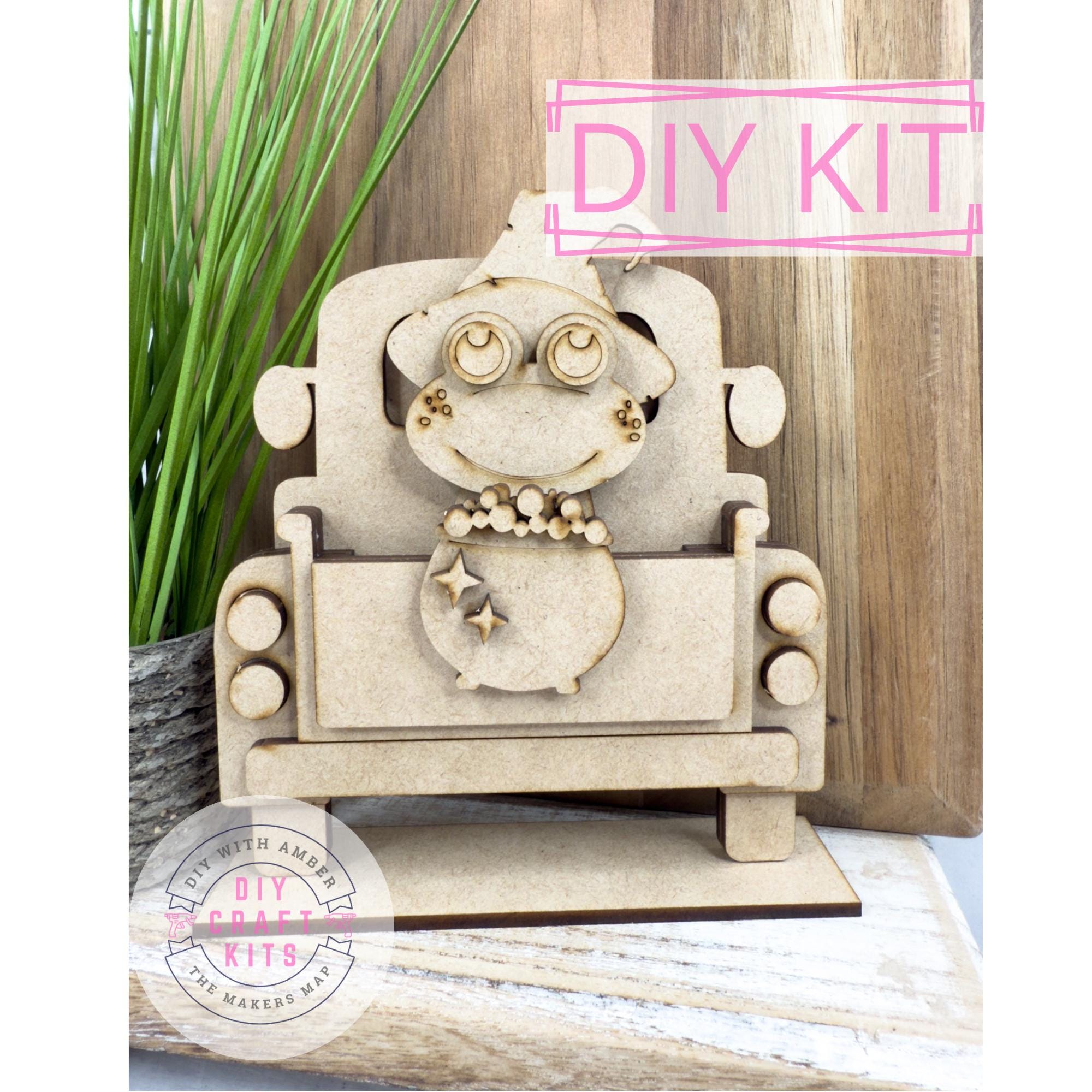 Witch Frog Hugger DIY Craft Kit Seasonal Mantle Shelf Decor…