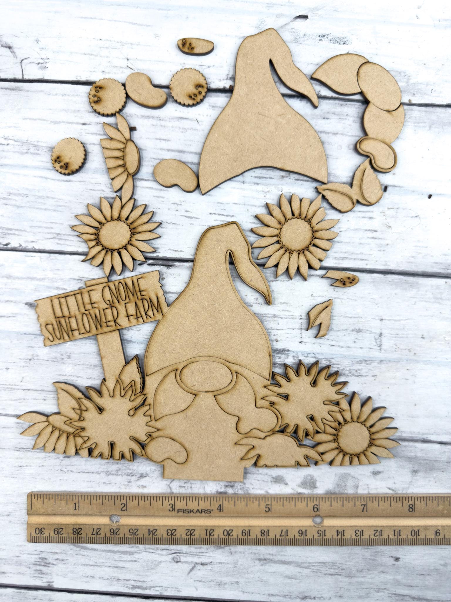 K Sunflower Gnome Tab Insert for Interchangeable Slot Bases DIY