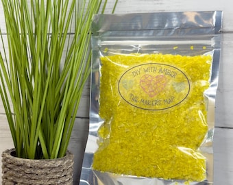 8 oz Lemon Drop Yellow 1-3 mm Irregular Crushed Broken Glass, Shattered Glass for Resin, Glass Geode, Resin Art Materials, Glass Chips