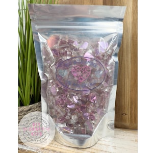 16 oz Rose Gold Reflective 1/4 in Irregular Crushed Broken Glass, Shattered Glass for Resin, Glass Geode, Resin Art Materials, Glass Chips