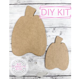 Budget Pumpkins Pair DIY Craft Kit | Halloween Decor | Spooky Season Shelf Sitter | Adult Crafting | Fall Pumpkin Decor | Autumn Harvest