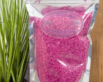 16 oz Pink Pop 1-3 mm Irregular Crushed Broken Glass, Broken Glass for Resin, Glass Geode, Resin Art Materials, Glass Chips, Shattered