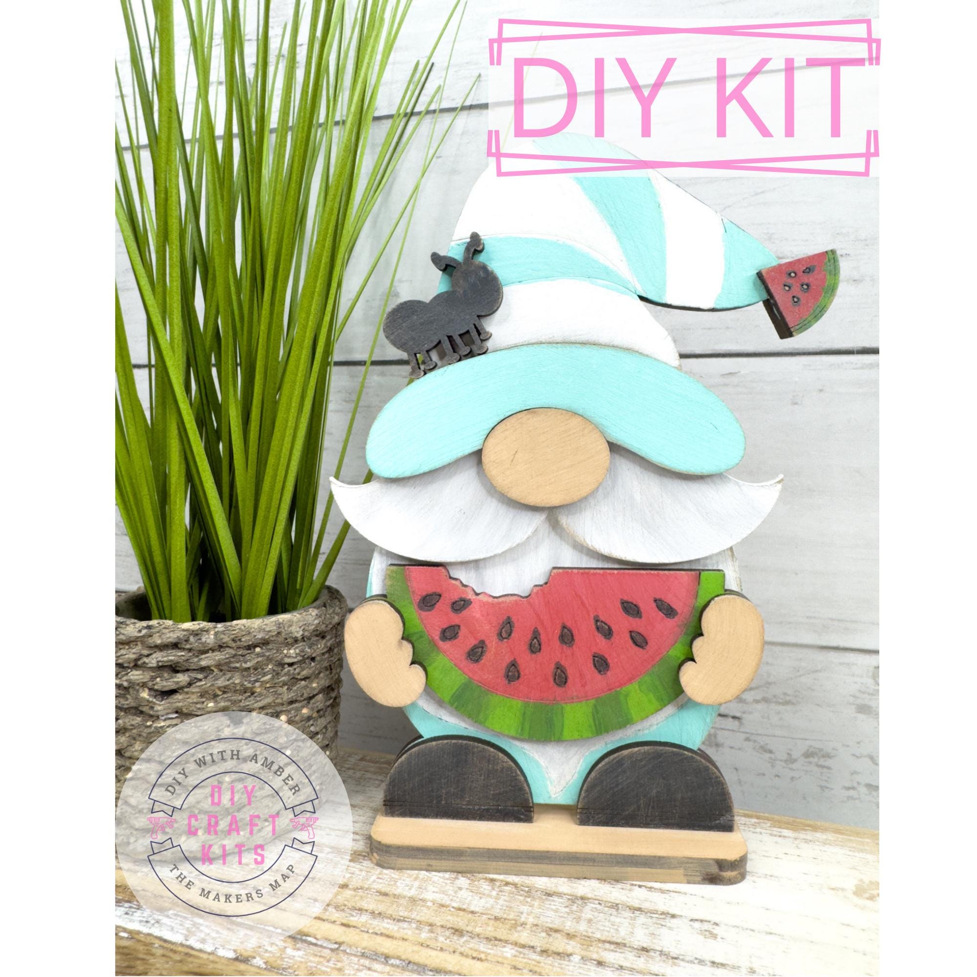 39 Fun Watermelon Crafts for Kids to Break Summer Boredom 23 Cute Little Summer Gnome DIY Kit Summer Craft Kit Decor DIY…