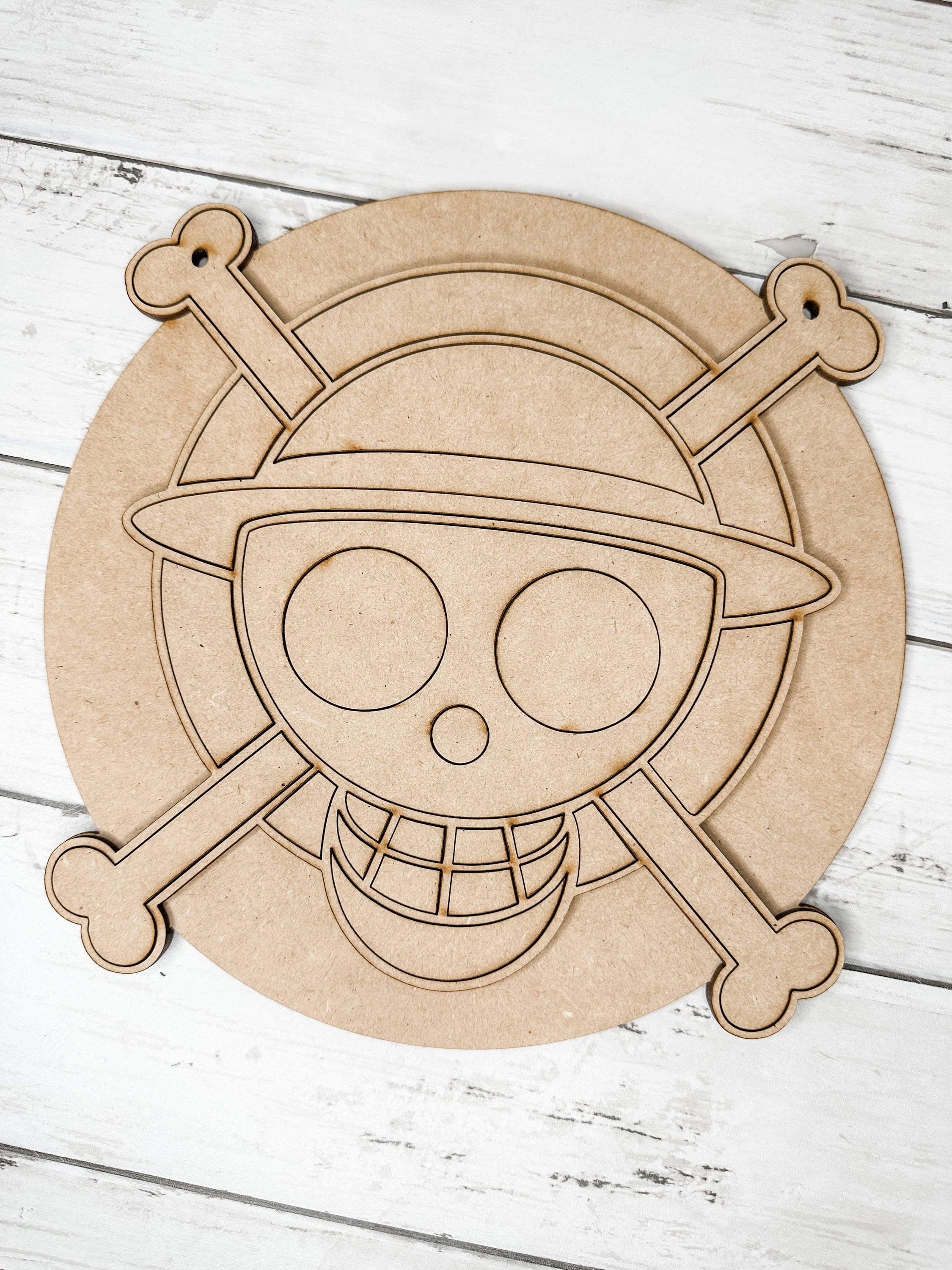 Jolly Roger One Piece 9 Inch Round Door Hanger Sign DIY Craft Kit